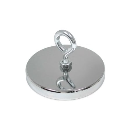 Master Magnetics Master Magnetics Ceramic Hang-It Magnet RB80EB with Attached Eyebolt 95 Lbs. Pull Chrome Plating RB80EB